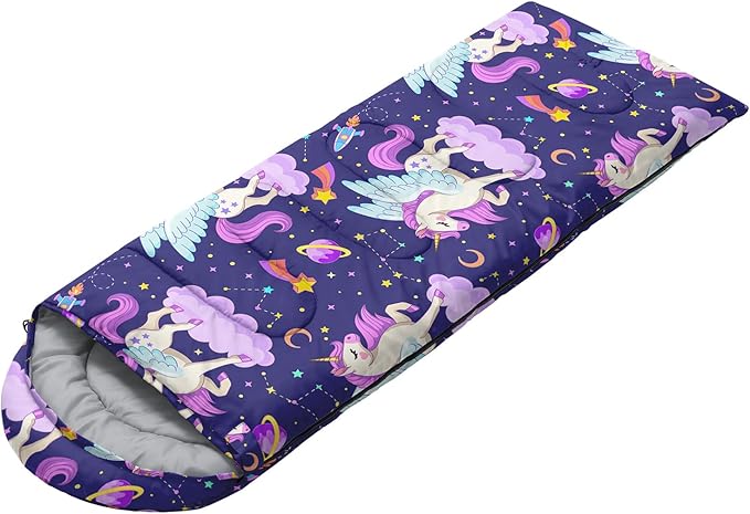 AILONEN Cartoon Camping Sleeping Bag for Boys Girls AdultsLightweight &amp Waterproof3 Season Warm &amp Cold WeatherPortablePrinted Sleeping BagTravelingCampingHiking