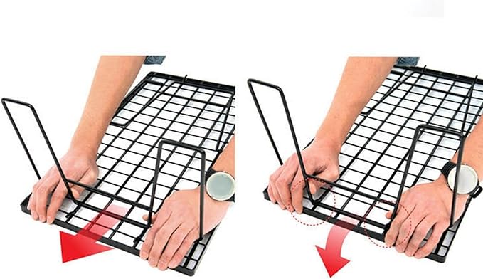 Portable Folding Table with Multifunctional Campfire Grill Storage Rack for Outdoor Patio Hiking Barbecue Picnic