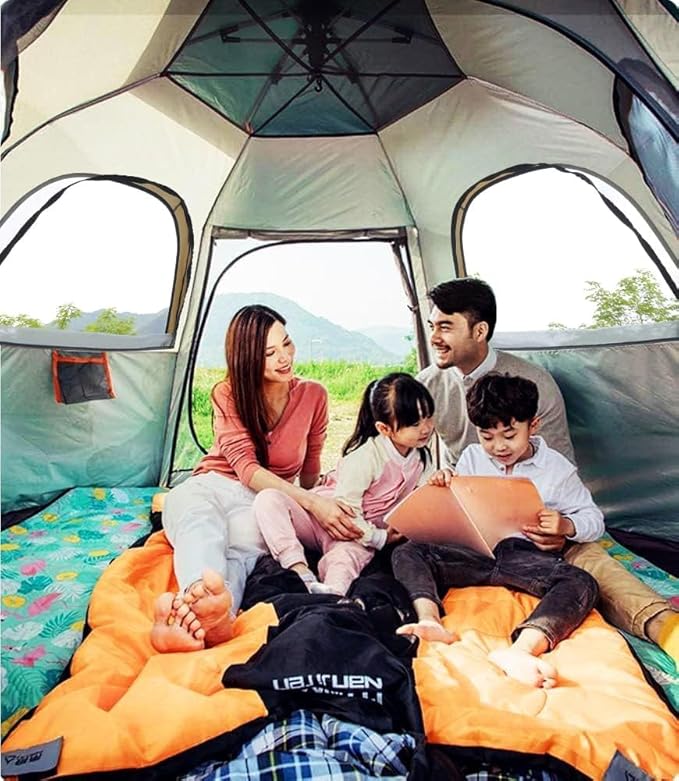 Camping Tent with Instant Setup 2/3 Person Weatherproof Easy Quick Set Up in 60 Seconds with Rainfly Backpack Tent for Family Camping &amp Hiking Upgraded VentilationCenter Height 66-inch