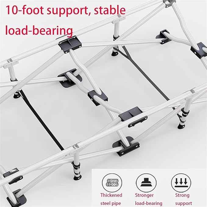 Metal Steel Frame Camping Cot Breathable Oxford Cloth Folding Cot for Outdoor Office/Home Nap Portable Folding Bed for Sleeping