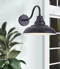 Outdoor Gooseneck Barn Light12 Inch Dusk to Dawn Exterior Barn Lights Farmhouse Black Exterior Lights Fixture Wall Mount Outdoor Wall Sconce for Garage Porch Patio