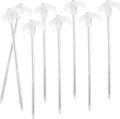 TEHAUX 8pcs Orange Sand Camping Tent Stakes Heavy Duty Tent Pegs with Night Glow for Outdoor Camping and Hiking Shelter Anchors