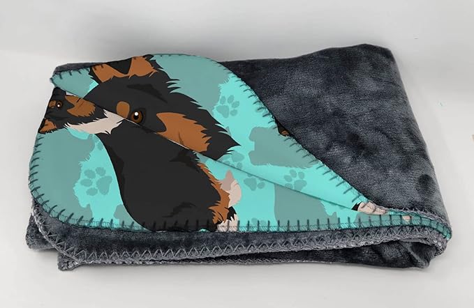Caroline's Treasures MLM1086TBLT Tricolor Sheltie Soft Travel Blanket with Bag Airplane Blanket Indoor Outdoor Camping Blanket for Traveling Picnics Beach Trips Concerts