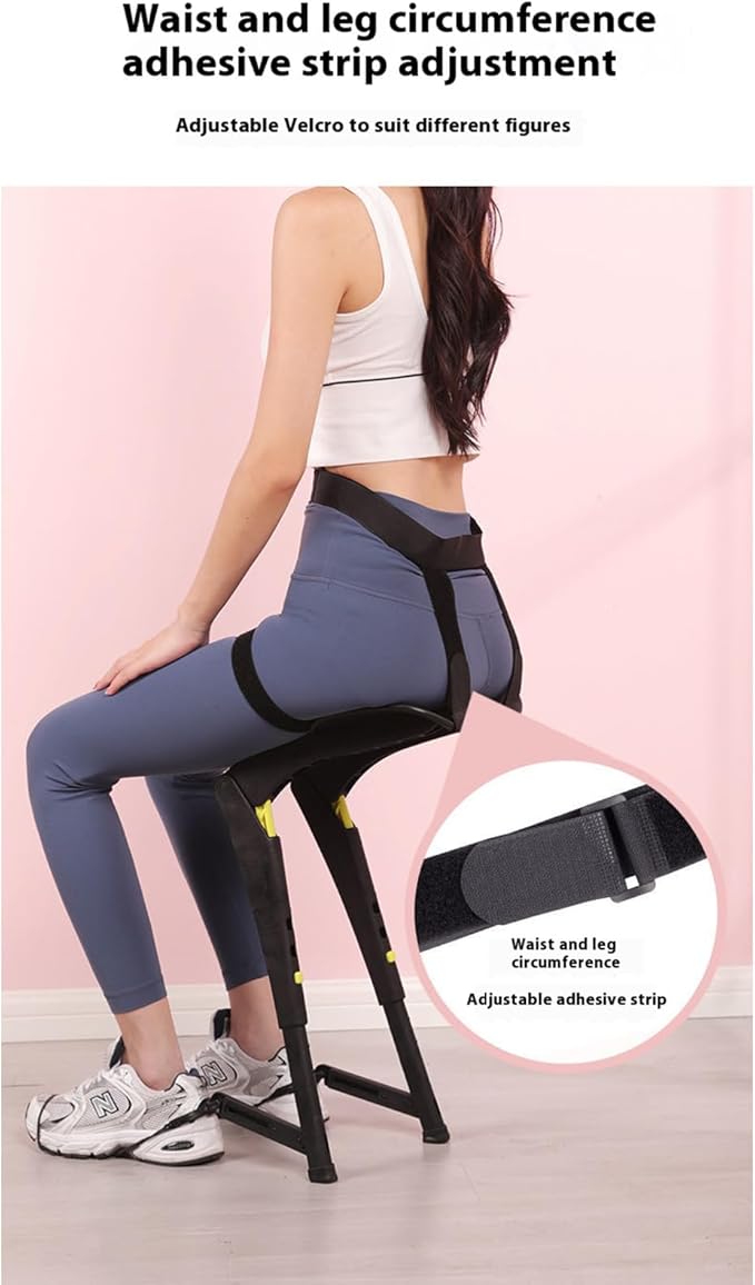 Adjustable Chairless Wearable Invisible ChairInvisible Chair Wearable Exoskeleton Human Wearable SeatAnywhere Camping Folding Stool 5 Gear Adjustable Heights