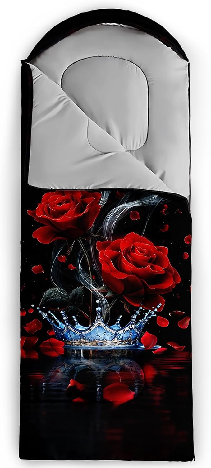 QOOMO Camping Sleeping Bags3 Season Warm &amp Cool WeatherLightweightWaterproof Sleeping Bags for Adults &amp KidsTravelingand OutdoorsCamping Gear Equipment