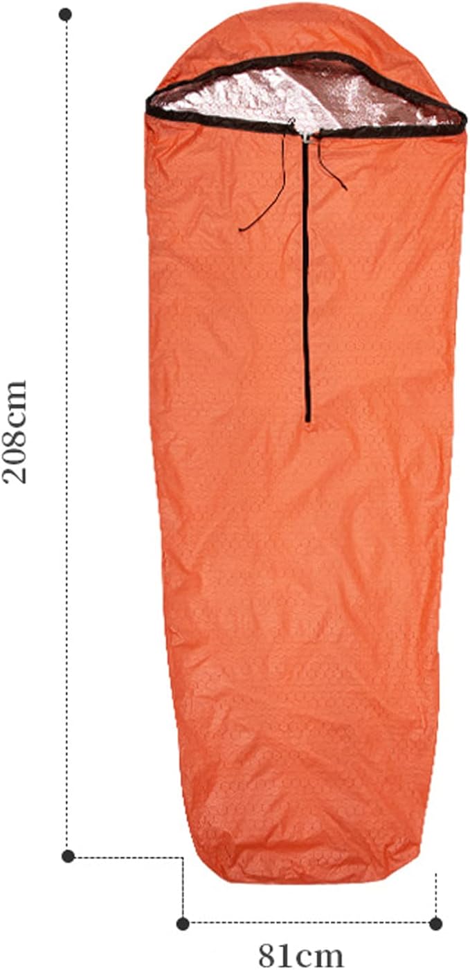 Emergency Sleeping Bag Lightweight Waterproof Thermal Bivy Sack Cover Blanket Heat Retention Shelter Survival Kit for Hiking Camping Hunting Fishing