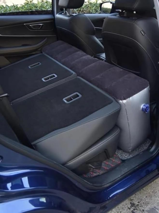 Inflatable Car Air Mattress Back Seat Bed Heightened Back Seat Gap Filler Pad Extender for SUV Camping Sleeping Travel Rest