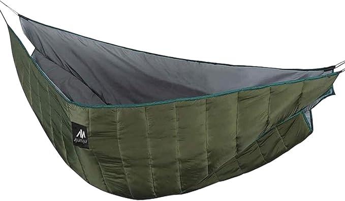 AYAMAYA Single &amp Double Hammock Underquilt Full Length Big Size Under Quilts for Hammocks Camping Backpacking Essential Winter Cold Weather Warm UQ Blanket Bottom Insulation
