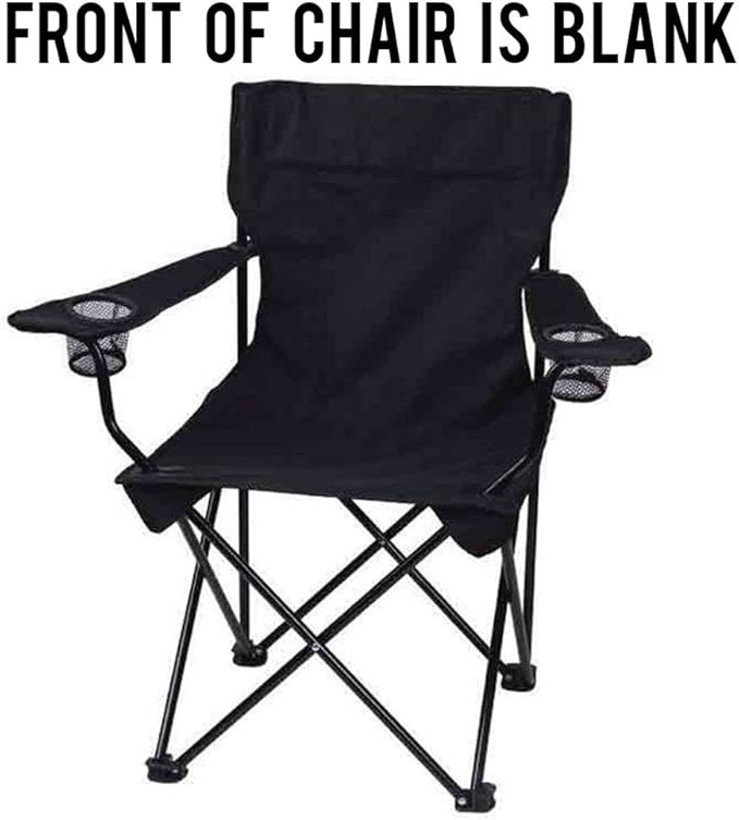 VictoryStore Outdoor Camping Chair - Illinois State University with Red Bird Head Black Folding Camping Chair with Carry B