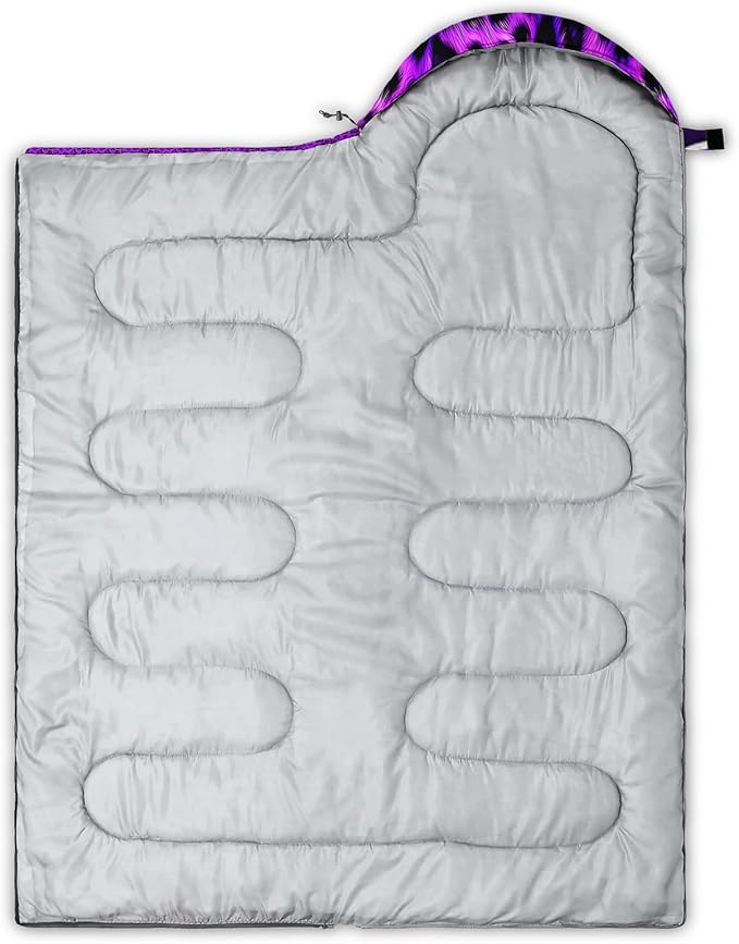 QOOMO Camping Sleeping Bags3 Season Warm &amp Cool WeatherLightweightWaterproof Sleeping Bags for Adults &amp KidsTravelingand OutdoorsCamping Gear Equipment