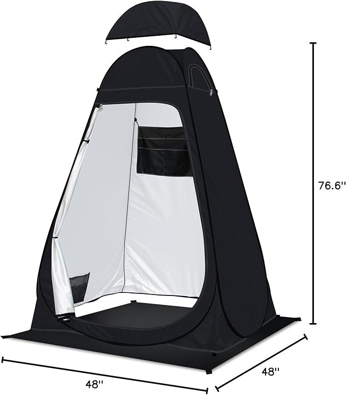 Pop Up Privacy Shower Tent Camping Portable Toilet Tent Outdoor Changing Porta-Potty Camp Bathroom Dressing Room Instant Privacy Shelters for Hiking Beach Picnic Fishing Extra-Tall