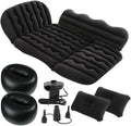 Camping Inflatable Mattress Car Inflatable Mattress Outdoor Inflatable Mattress Thick Flocking PVC Material 170 * 75cm Large Size (Black)