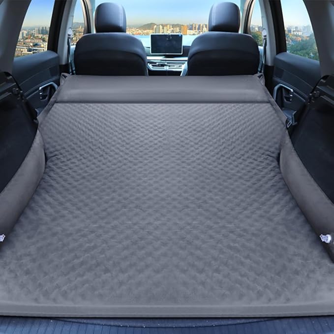 Car Air Mattress for Jaguar XF Sportbrake X260 X250 Sport Brake Wagon Estate 2013-2025 Foldable Thickening Quick Rebound Self-Driving Camping Travel Trunk MattressGrey-with Pillow