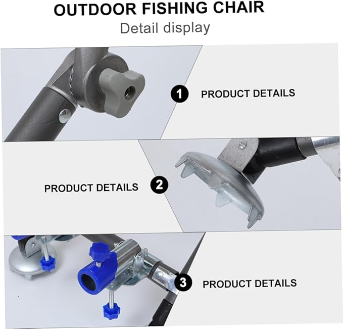 BESPORTBLE Ergonomic Portable Outdoor Chair Aluminum Plastic for Camping Fishing Garden
