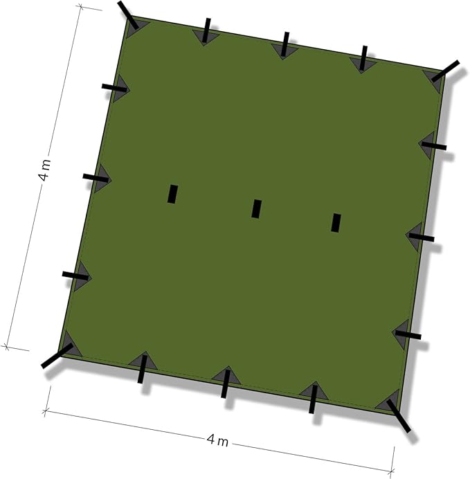 DD Hammocks - DD Tarp 4x4 - Olive Green: 13ft x 13ft