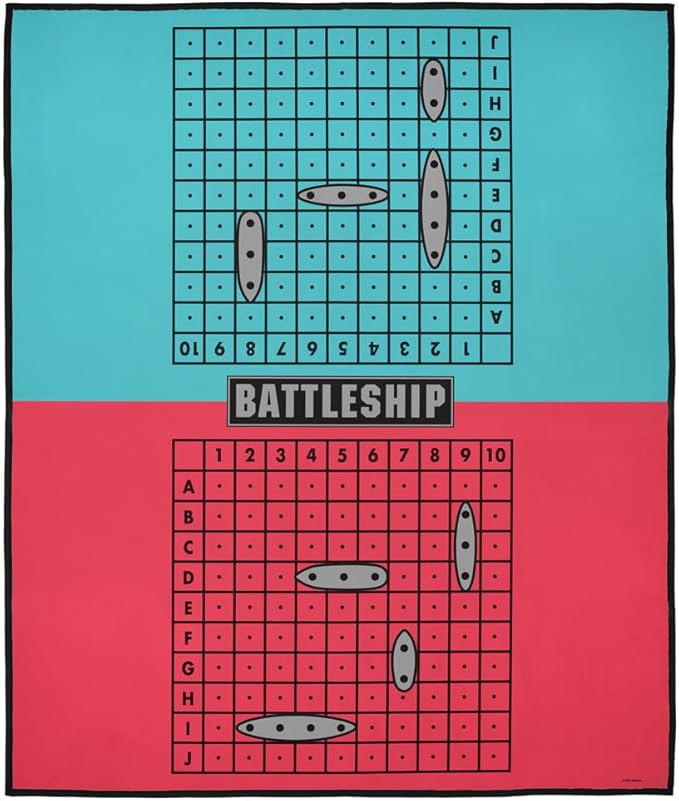 LOGOVISION Battleship Picnic Outdoor Blanket 50x60 Board Foldable Blanket for Picnic Beach Camping Park Tailgate