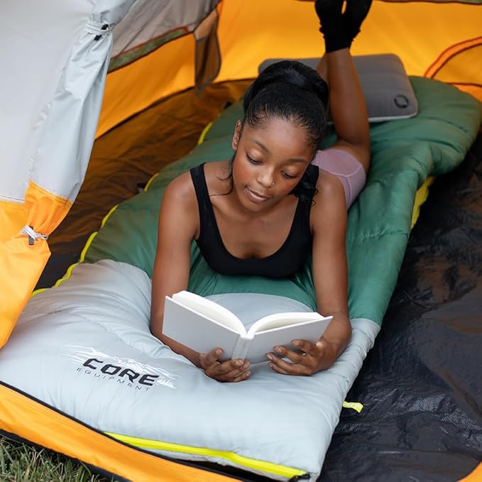 CORE Tent for Family Camping Hiking and Backpacking | 3 Person / 4 Person / 6 Person / 9 Person Person Dome Camp Tents with Included Tent Gear Loft for Outdoor Accessories