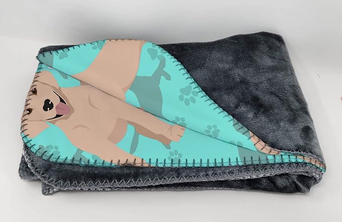 Caroline's Treasures MLM1056TBLT Yellow Labrador Retriever Soft Travel Blanket with Bag Airplane Blanket Indoor Outdoor Camping Blanket for Traveling Picnics Beach Trips Concerts