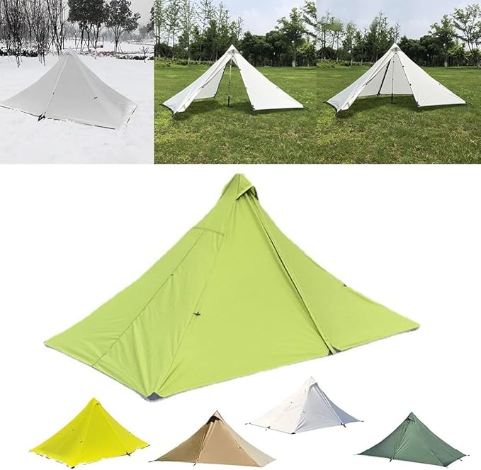 Ultra-Lightweight Pyramid Camping Tent Waterproof All Season Camping Pyramid Tent Easy Setup Hiking Tent for Scouts Trekker Camping
