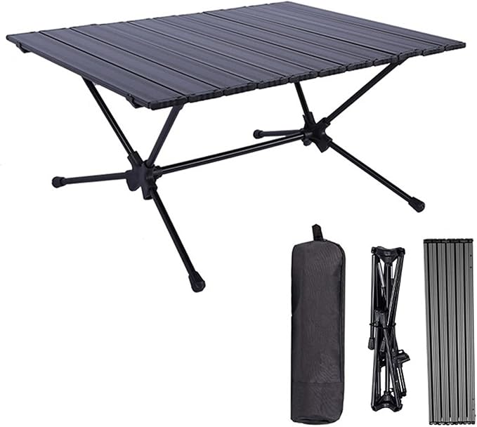 Aluminum Alloy Folding Camping Table Adjustable Height Portable Picnic for Outdoor Parties Mini Barbecue Lightweight and