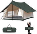 KingCamp 6-8 Person Canvas Tent for Camping Waterproof &amp Windproof Cabin Tents with Large Mesh Windows Easy Setup All Season Wall Tent for Family Camping Hiking and Outdoor Events