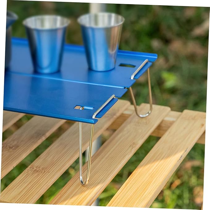YARNOW Camping Table Portable Small Tea Table Aluminum Alloy for Hiking BBQ Picnic