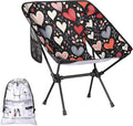 Pardick Portable Camping Chair Grass Heart Ultralight Folding Camping Chair Backpacking Hiking Chair with Cup Holder for Outdoor Travel Beach Picnic Festival Compact Portable 176 lbs Capacity