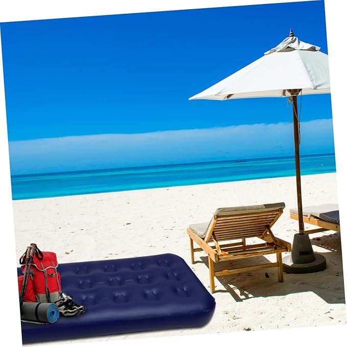 GALPADA 1Pc Single Inflatable Camping Mattress Portable Foldable Air Bed Pad for Outdoor Use Durable Material Leak for Picnics Hiking