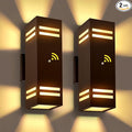 2-Pack Bronze Dusk to Dawn Outdoor Lights Wall Light Wtih LED Bulbs Modern Up Down Lights Outdoor IP65 Waterproof Exterior Lighting Fixtures Outside Lights for House for Porch Garage