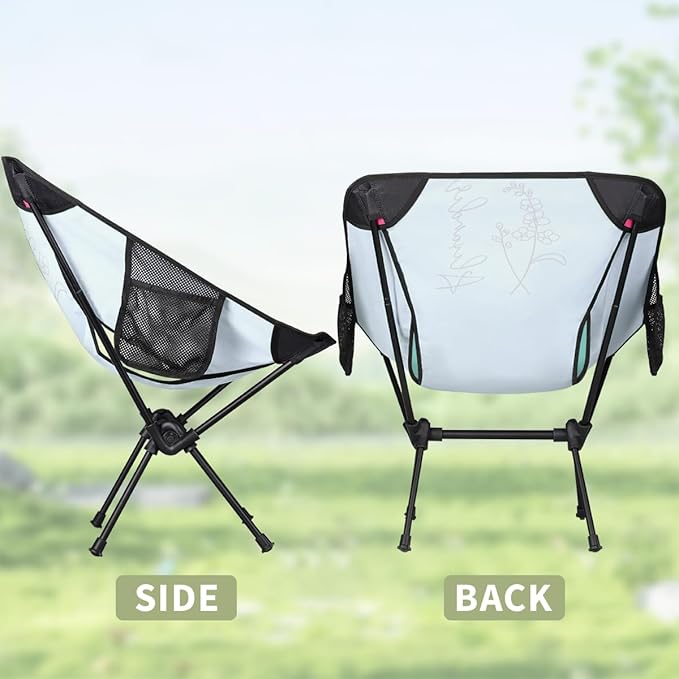 Personalized Camping Chair for Women Custom Portable Backpacking Chair with Name and Birth Flower Customized Folding Compact Hiking Camp Chairs Gifts