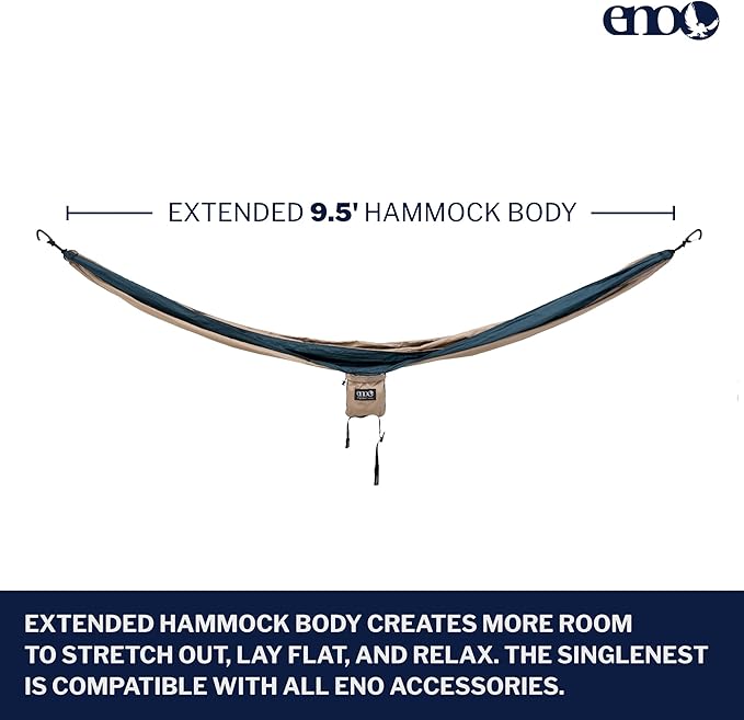 ENO Eagles Nest Outfitters SingleNest Lightweight Camping Hammock