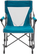 Zenithen Portable Padded Hard Arm Outdoor Rocker Chair Perfect for Sporting Events Outdoor Activities Camping Patio Furniture and Relaxing Teal