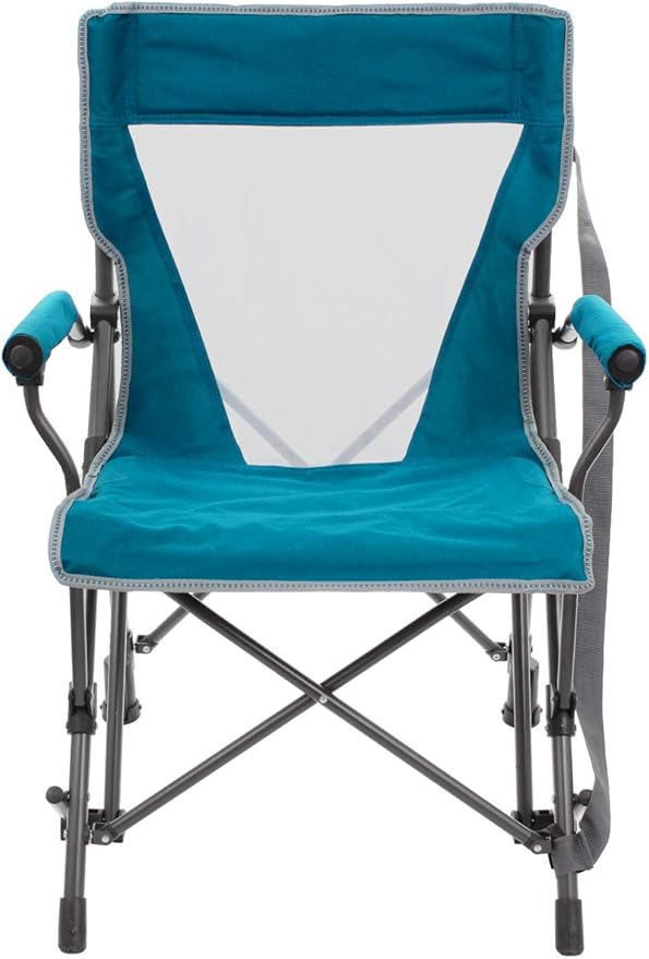 Zenithen Portable Padded Hard Arm Outdoor Rocker Chair Perfect for Sporting Events Outdoor Activities Camping Patio Furniture and Relaxing Teal