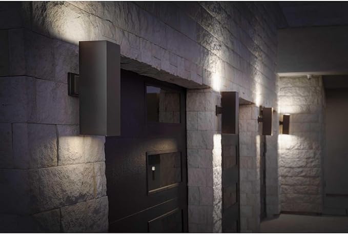 Progress Lighting 6 Aluminum Outdoor Up/Down Wall Lantern Light Square Collection Outdoor P5644-30 White