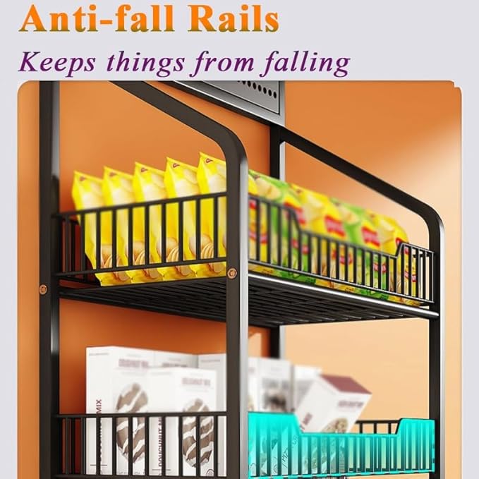 5-Tier Metal Snack Display Rack for Markets - Versatile Floor Stand Shelf for Chips Fruits &amp More -