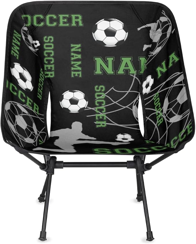 Custom Camping Chair Personalized Portable Backpacking Chair with Name Lightweight Folding Chair for Beach Hiking Soccer