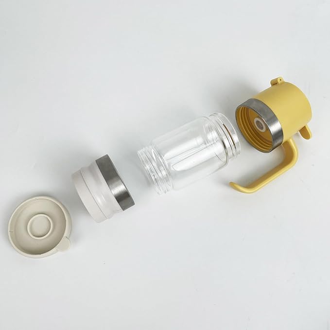 High Borosilicate Glass Honeys Bottle Leak Storage Container for Syrups and Sweeteners Portable Syrup Dispenser Kitchen
