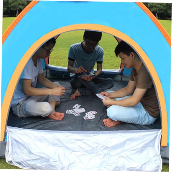VANZACK Double Person Automatic Open Tent Family Beach Tent for Camping and Party Supplies Lightweight Design with Durable Fibre Poles and Ground
