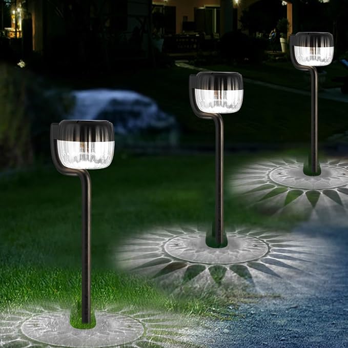 Outdoor Solar Pathway Lights IP64 Waterproof Solar Powered Landscape Spot Light 2 Pack Solar Decoration Garden Lights for YardPorchWalkwayDriveway