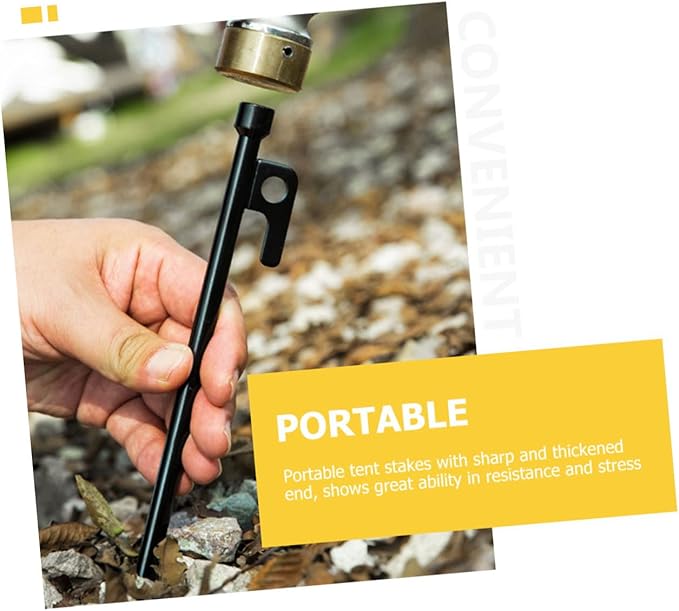 GALPADA 1Set Heavy Duty Tent Stakes Camping Pegs with Carry Bag Ground Fixing Stakes for Durable Outdoor Use for Hiking Camping and Events
