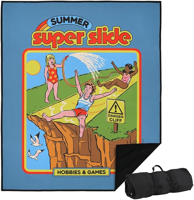 LOGOVISION Steven Rhodes Summer Super Slide Outdoor Blanket for Picnic Beach Camping Park Tailgate 50x60