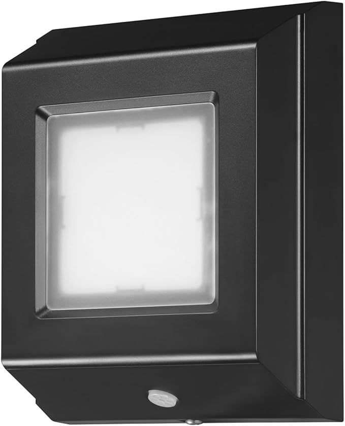 GLOBE Electric 10W Slim Black 1000 Lumens Hardwired Automatic Dusk to Dawn Outdoor Integrated LED Flood Light Security Light Spotlight Outside House Lights