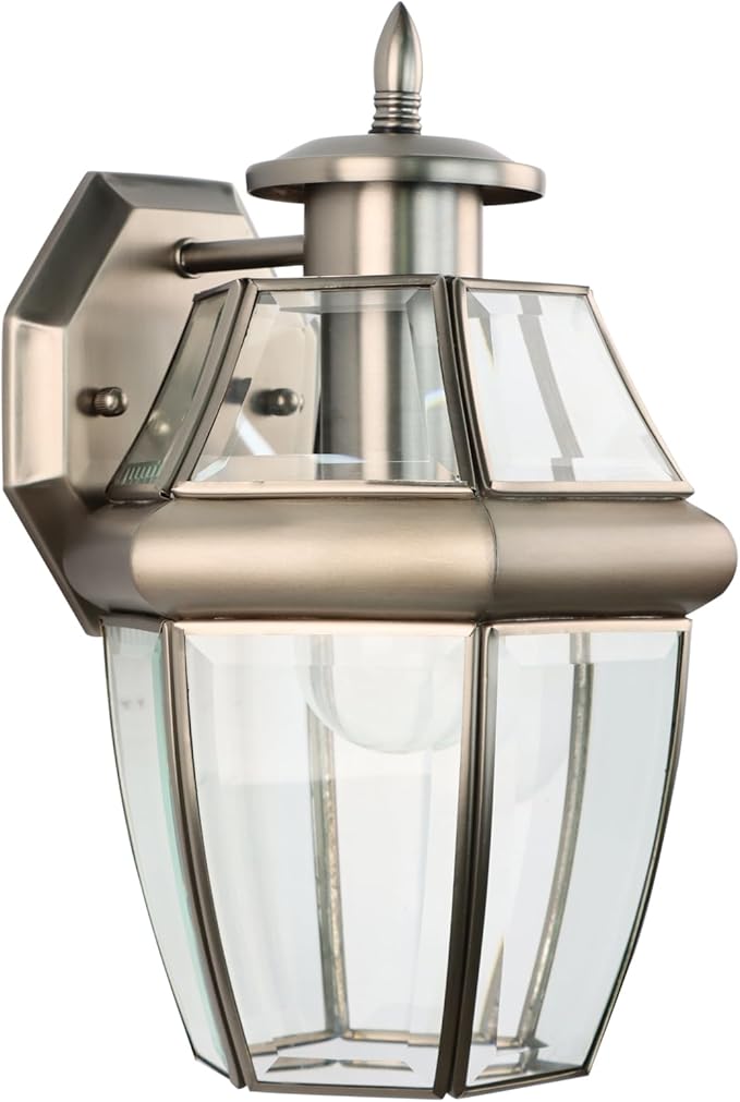 Outdoor Wall Lantern 12 Inch Exterior Light Fixture Waterproof Porch Lights with Glass Shades Wall Mounted Outside Lighting for Farmhouse Patio Doorway Garage (E26 Base Max 40W)