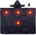 iClimb Heated Camping Blanket with Hood and 5V 5000mAH Battery Pack (Black)