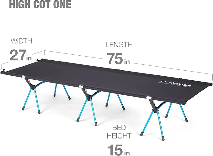 Helinox Cot One High 15-Inch High Compact Collapsible Camping Cot Regular
