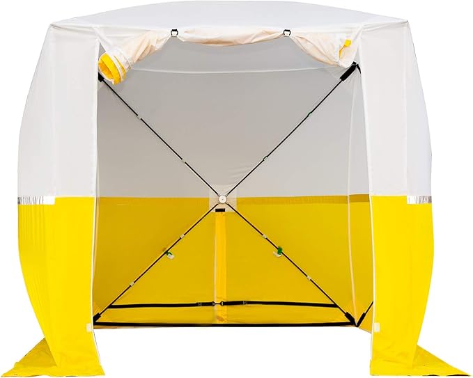 Goutime Professional Work TentInstant Pop-Up Canopy Tent 2x2m Heavy-Duty Portable Shelter for Construction Site Outdoor Workshop Warehouse &amp CampingYellow