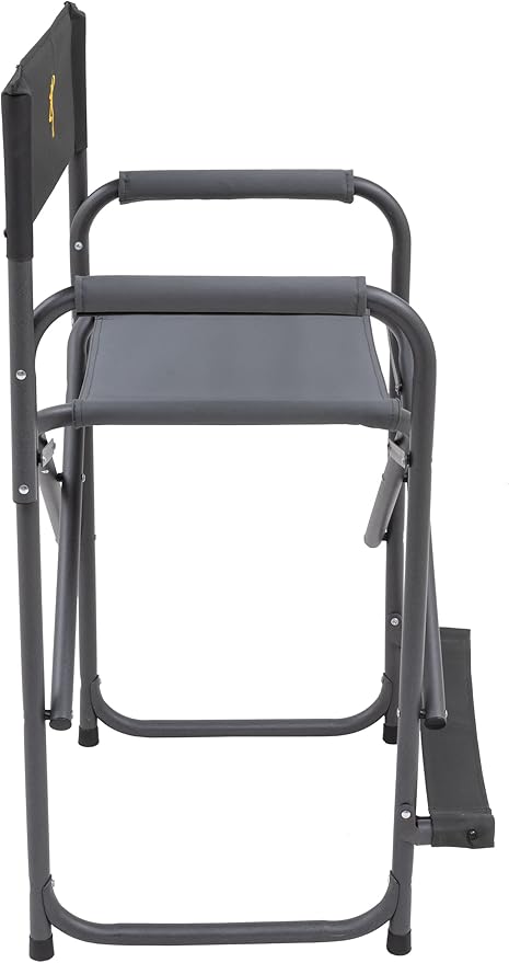 Browning Directors Chair - Outdoor Folding Chairs Made with Durable Fabric and Sturdy Aluminum/Steel Frame with Extra Tall Seat and Flip-Down Footrest