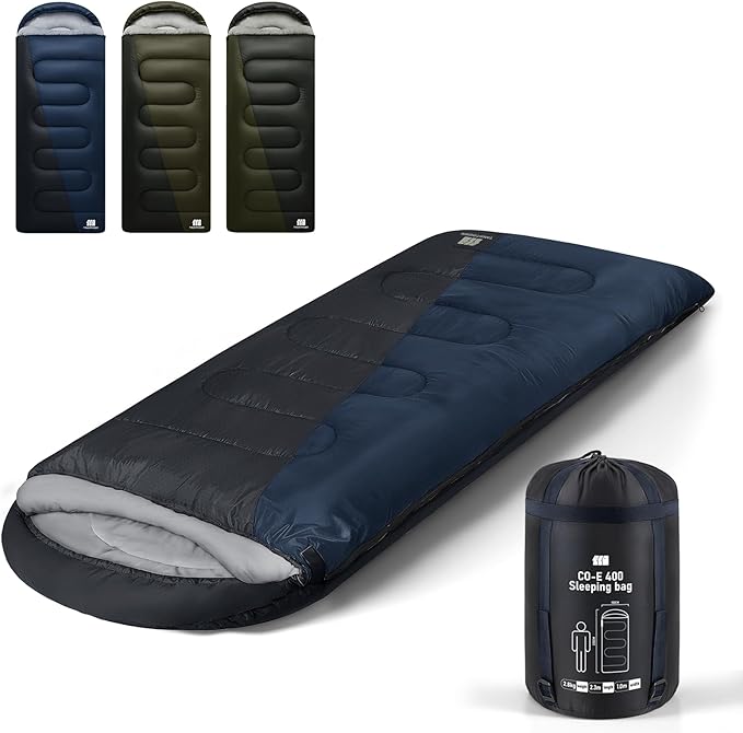 XXL Winter Sleeping Bags for Adults Cold WeatherCamping Sleeping Bag for Kids with Compression Sack4 Season Camping Essentials Gear for HikingTravelingOutdoorBackpackingClimbing