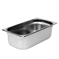 FSE Steam Table Pan Set 1/3 Size 4 Deep Anti-Jam 24 Gauge 18/8 Stainless Steel NSF Dishwasher Safe (Set of 12)