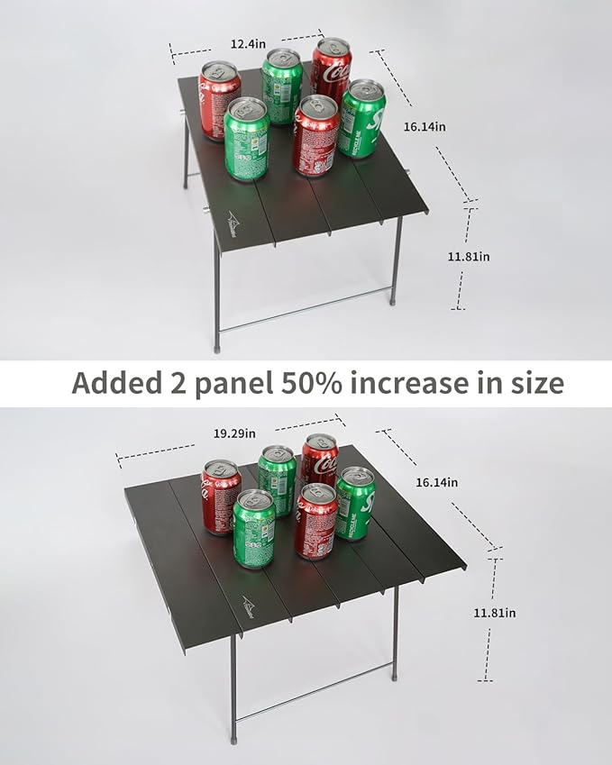 Flexifold Ultralight Aluminum Camping Table Portable Folding Camping Table Small Outdoor Side Table with Carry Bag for Outdoor Cooking Picnic Camp Beach Travel
